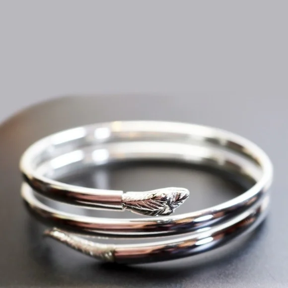 🆕 Sterling Silver Snake Wraparound Bracelet